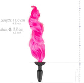 Fetish Collection Silicone Butt Plug With Tail Pink Butt Plugs